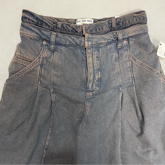 NWT New $248 Free People Nocturne Double Hem Trouser Jeans Size 26 - Picture 12 of 13